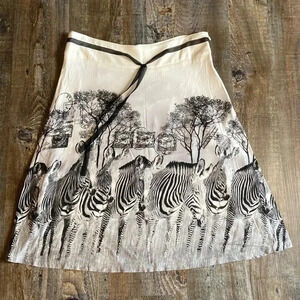Tuzzi | A-Line Zebra 🦓 Print  Skirt
